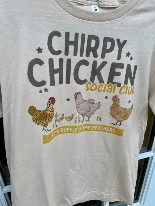 Chirpy Chicken Social Club Adult Tshirt