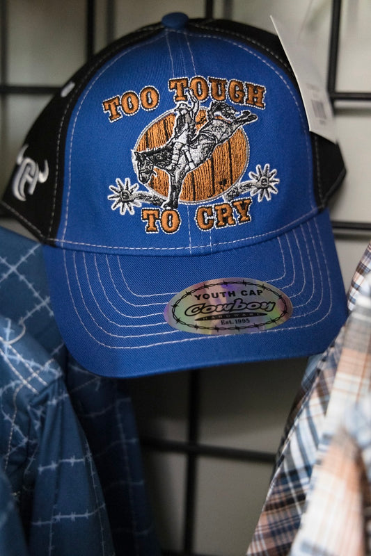 Blue Too Tough to cry toddler Ballcap