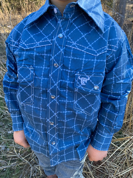 Western boys button up shirt