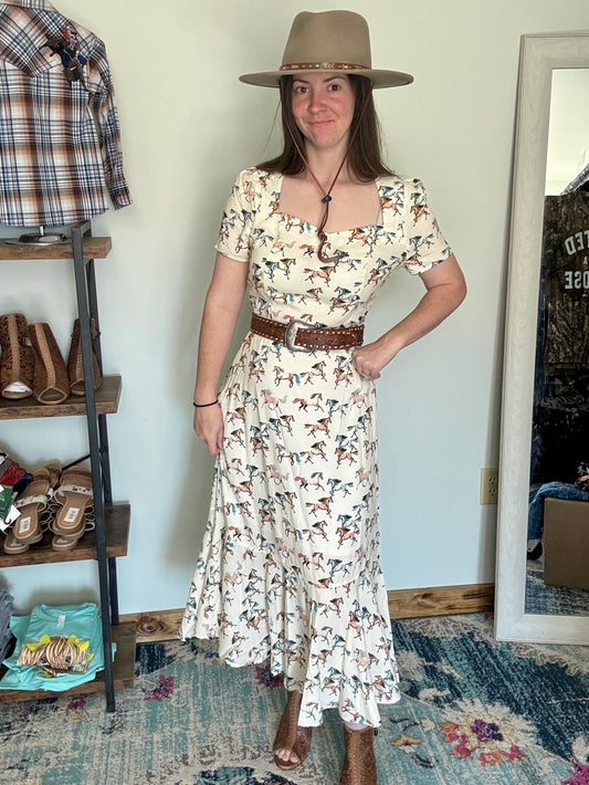 Horses On The Prairie Dress