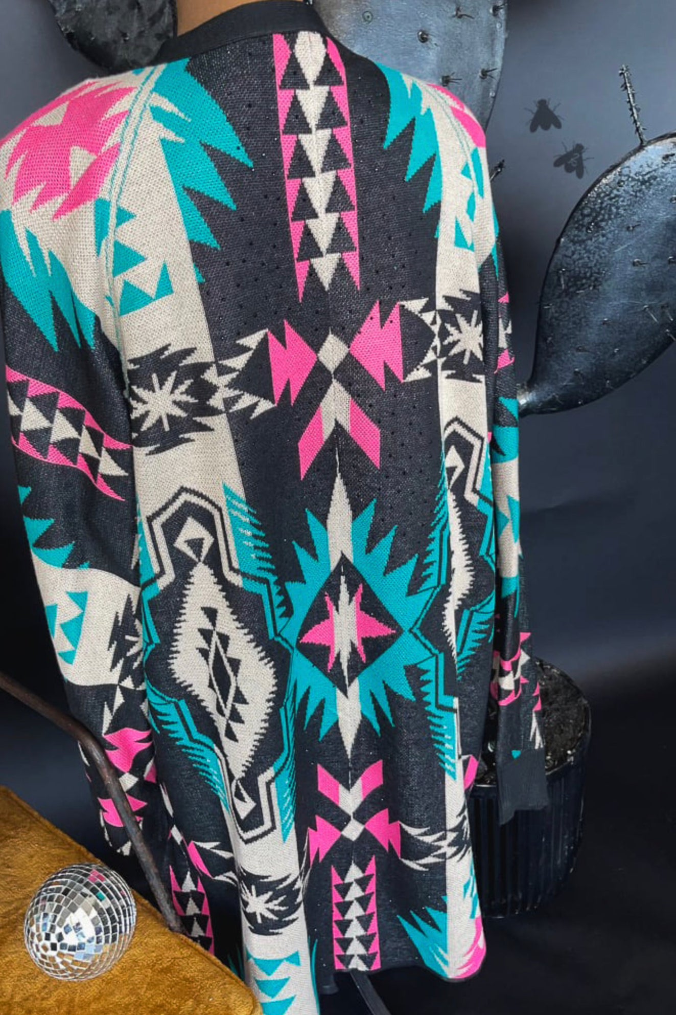 Sassy Frass Knit Sweater with Black Rhinestones