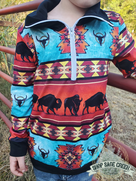 Western long sleeve shirt for kids