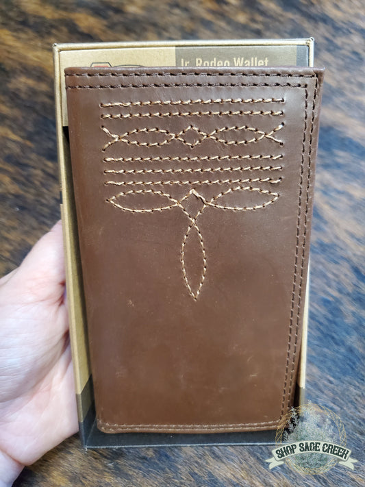 Justin Junior Rodeo Wallet Brown with Bootstitch