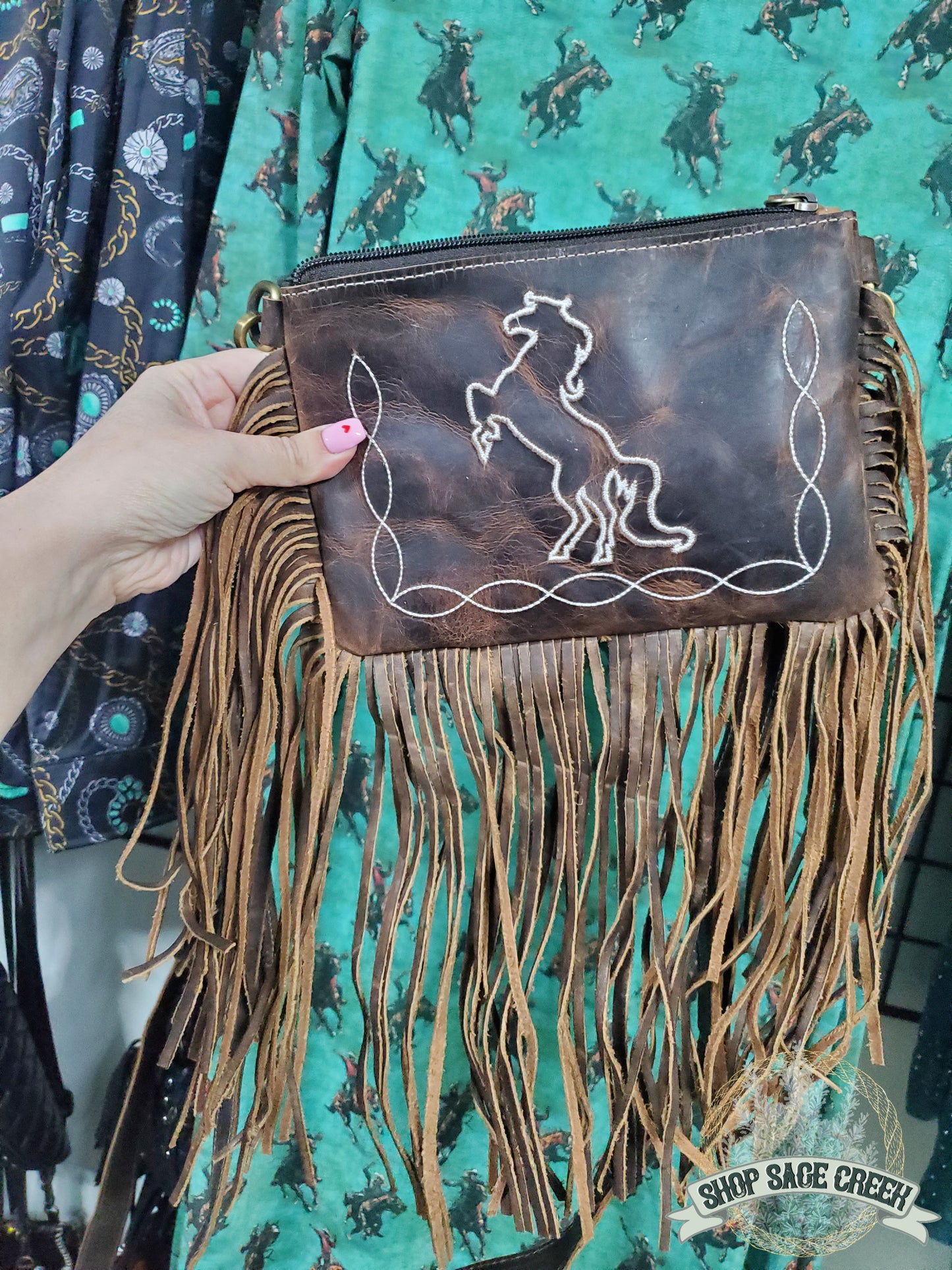 Giddy Up Fringe Crossbody Purse