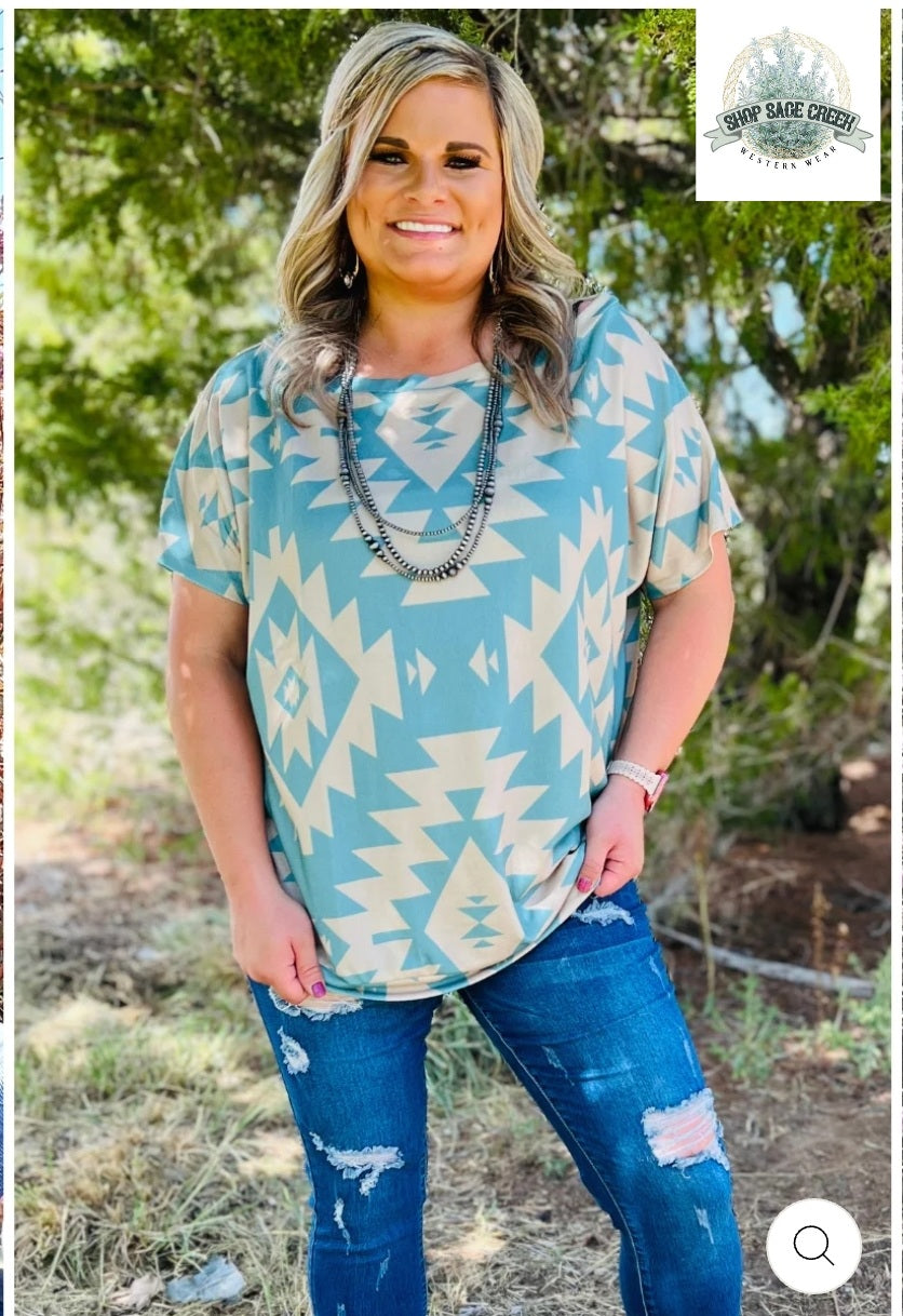 No Second Thoughts Top - Turquoise