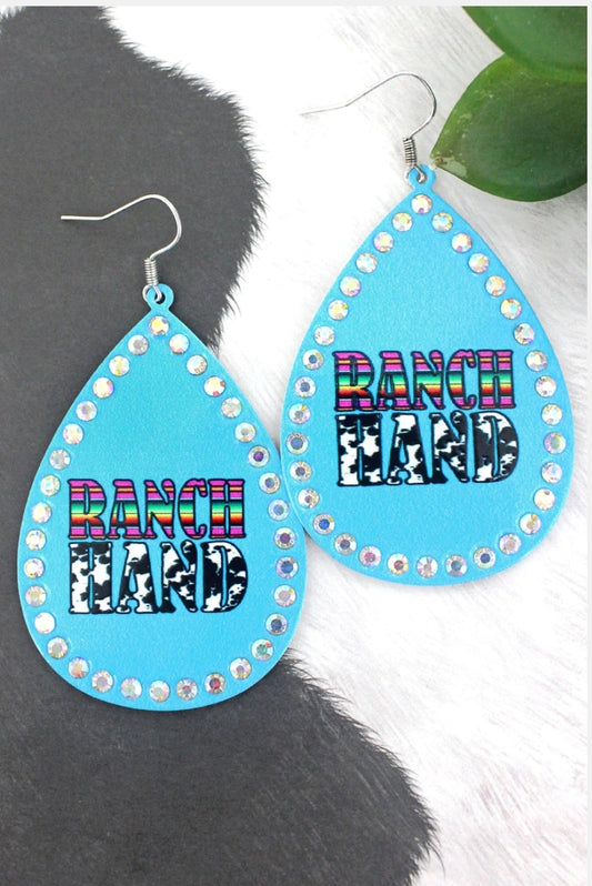 Ranch Hand Turquoise Teardrop Earrings