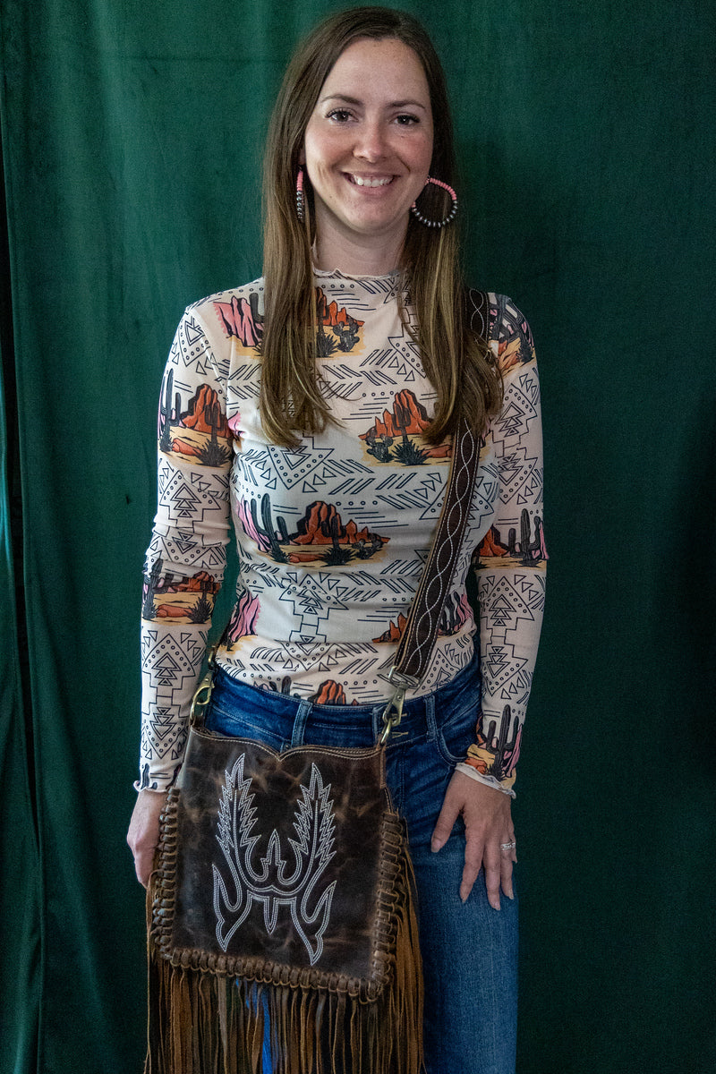 Western fringe purse