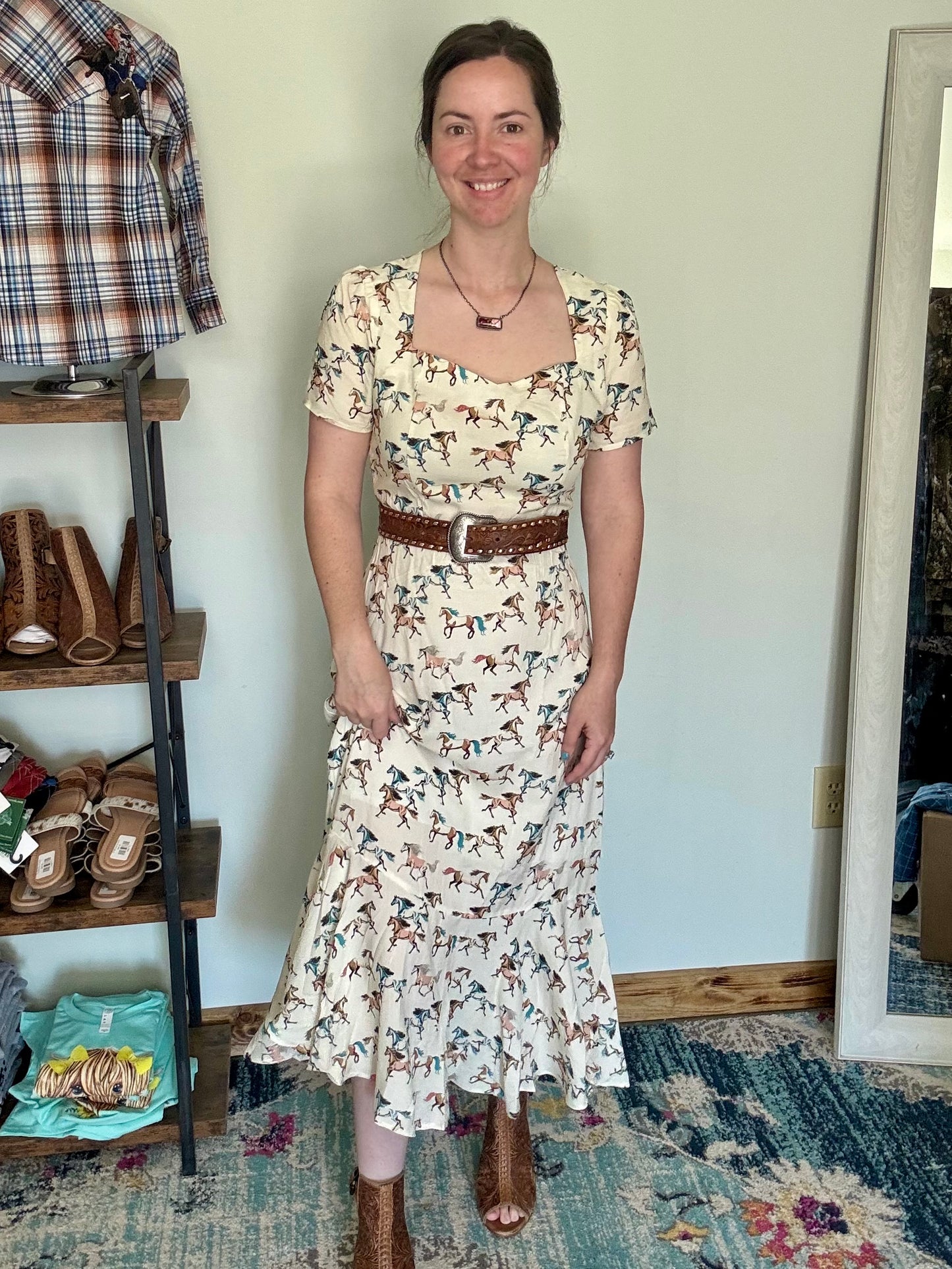Horses On The Prairie Dress