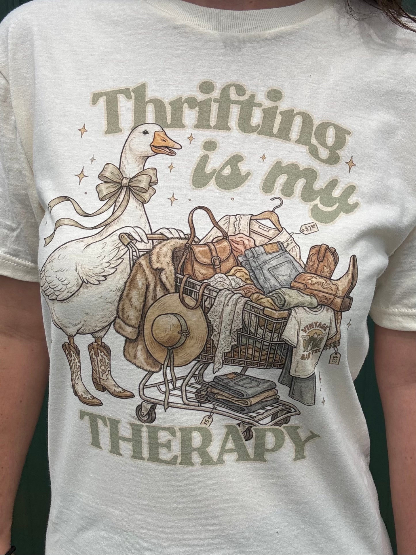 Thrifting Is My Therapy Tshirt