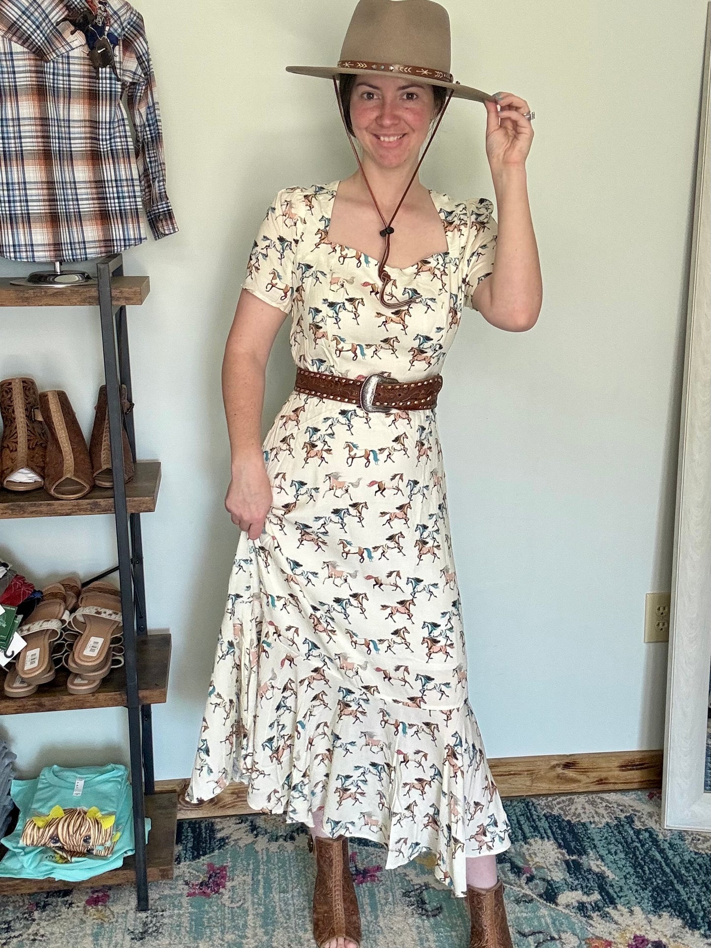 Horses On The Prairie Dress