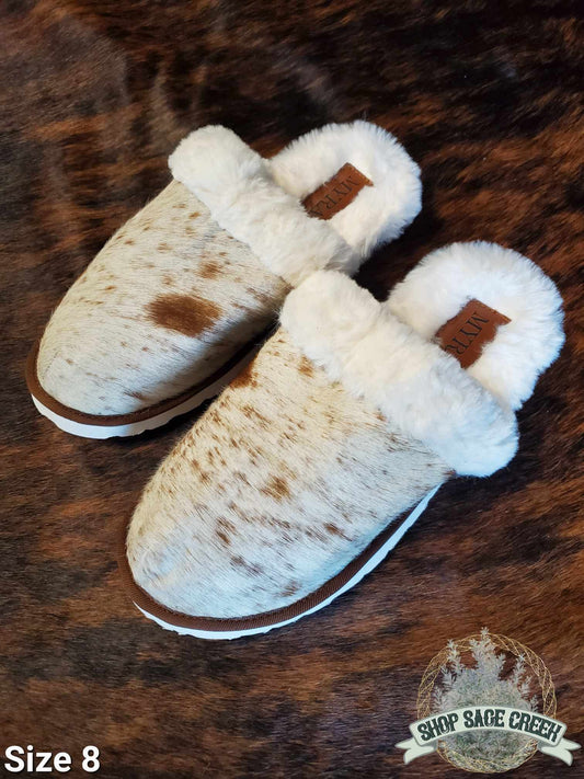 Brown Mooey Christmas House Shoes