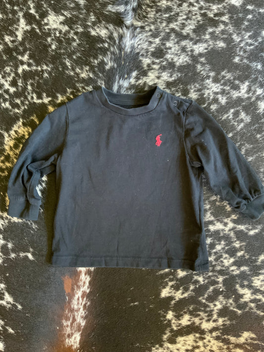 PRE-LOVED Black Long Sleeve Infant Shirt