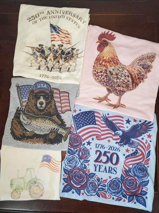 Rhinestone Chicken Adult Tshirt