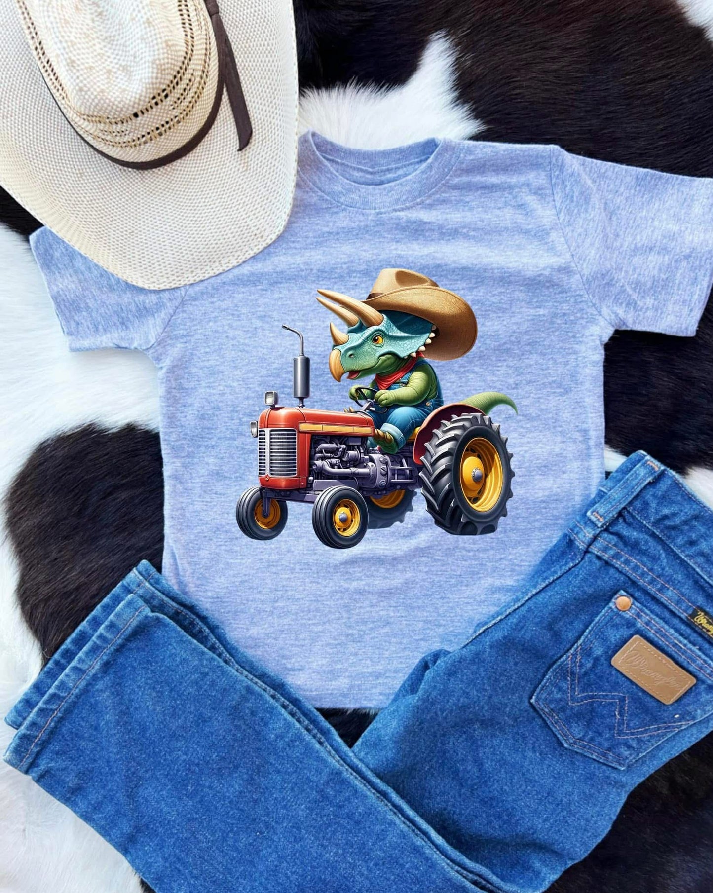 Triceratops on a Tractor Tee