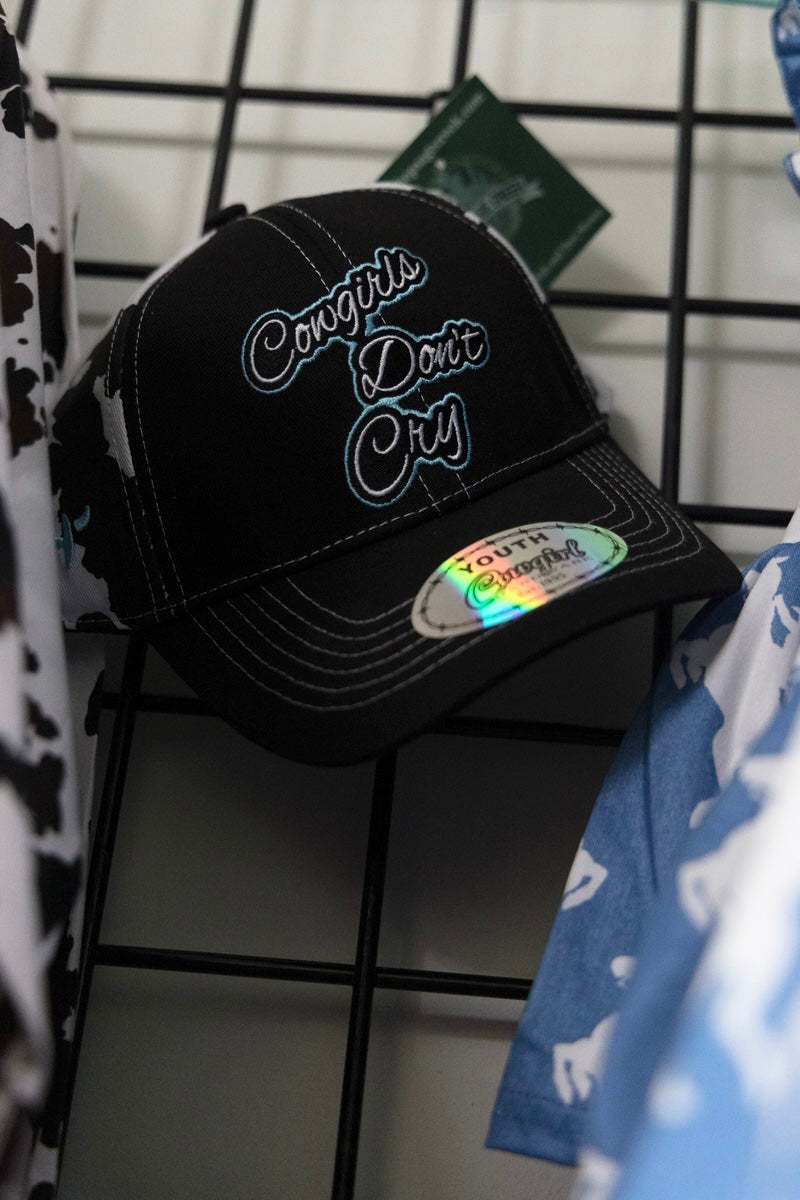 Cowgirls don’t cry children’s ballcap