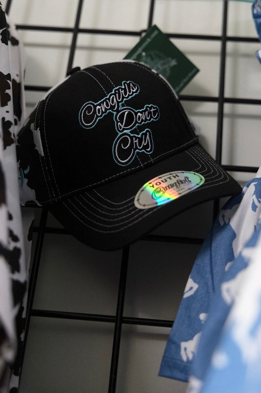 Cowgirls don’t cry children’s ballcap