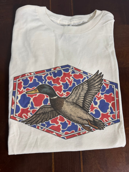 Red, White, and Blue Flying Duck Tshirt