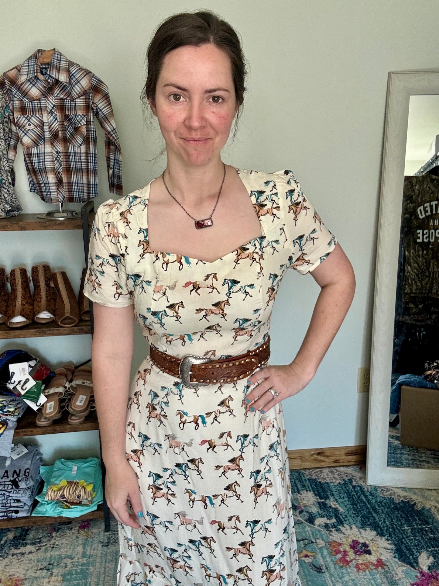 Horses On The Prairie Dress