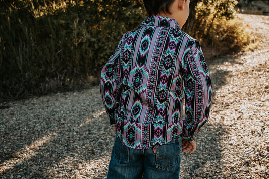 Punch of Lavender Children's Button Up Top