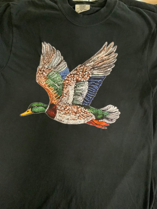 Faux Rhinestone Duck Tshirt