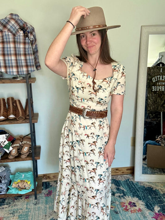 Horses On The Prairie Dress