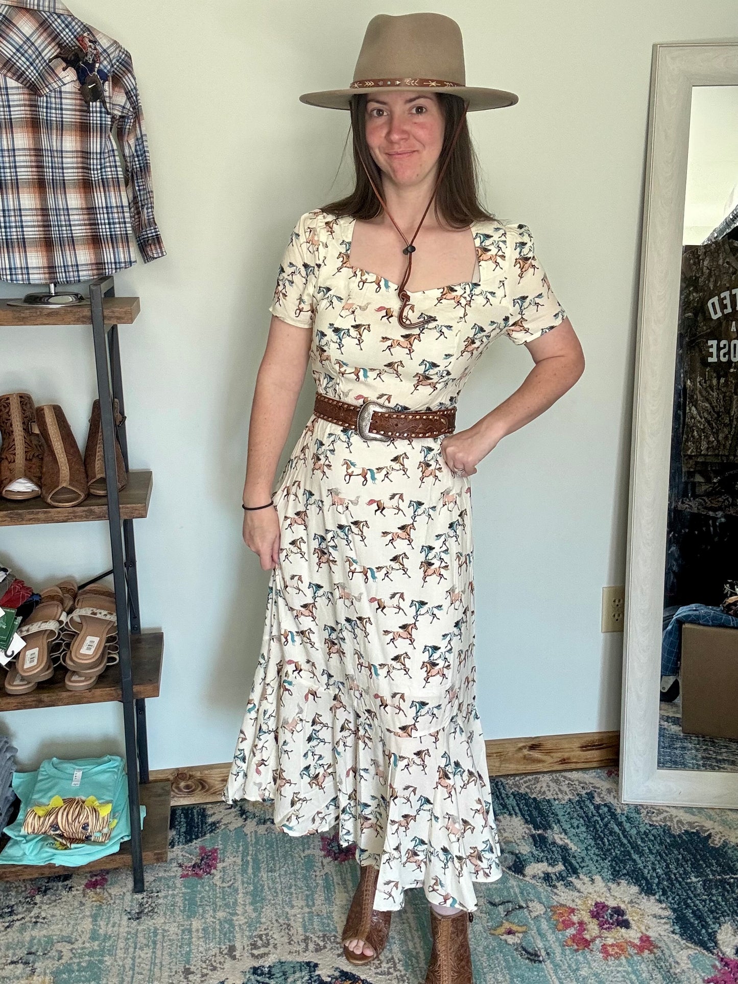 Horses On The Prairie Dress