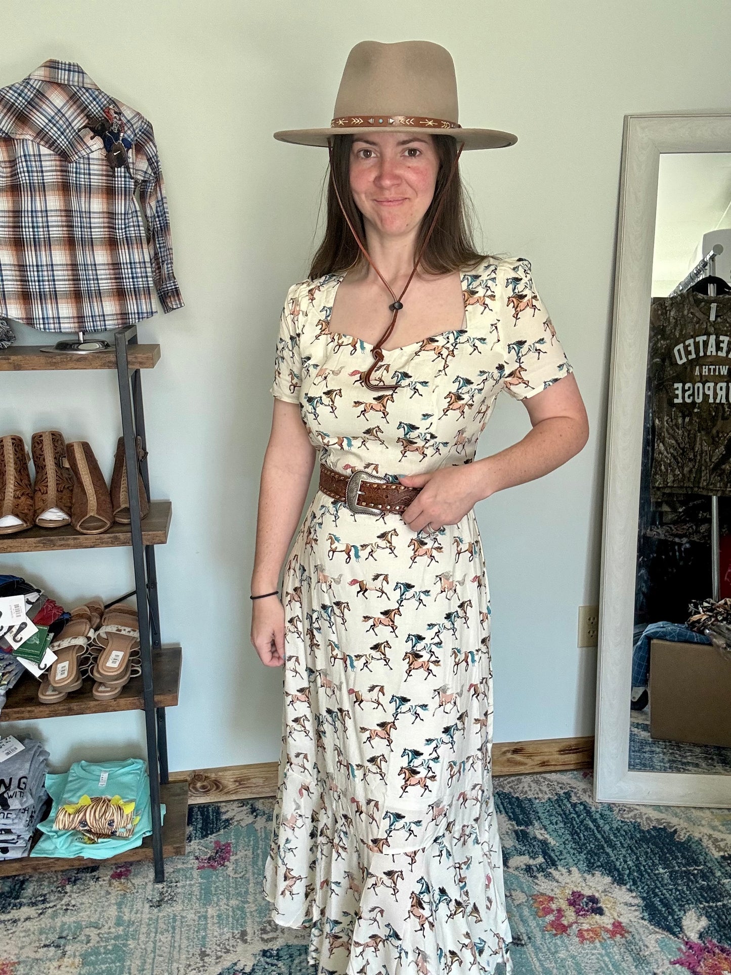 Horses On The Prairie Dress