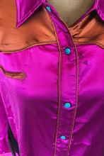 Load image into Gallery viewer, Western Barbie Satin Button Up Blouse