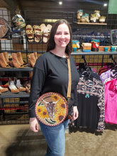 Load image into Gallery viewer, Longhorn Ridge Hand Tooled Round Bag