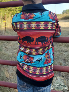 Native Ways Quarter Zip Long Sleeved Shirt