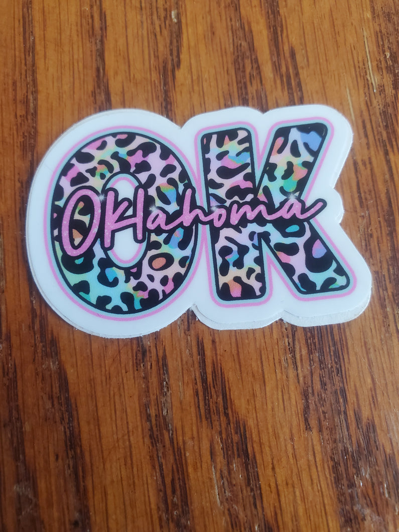 Leopard Oklahoma Sticker
